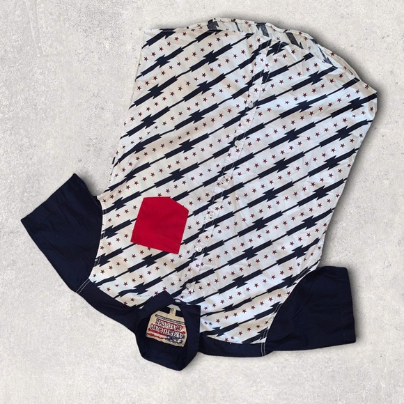 American Garage Star Stripe Men’s Shirt, Size M - Picture 5 of 11